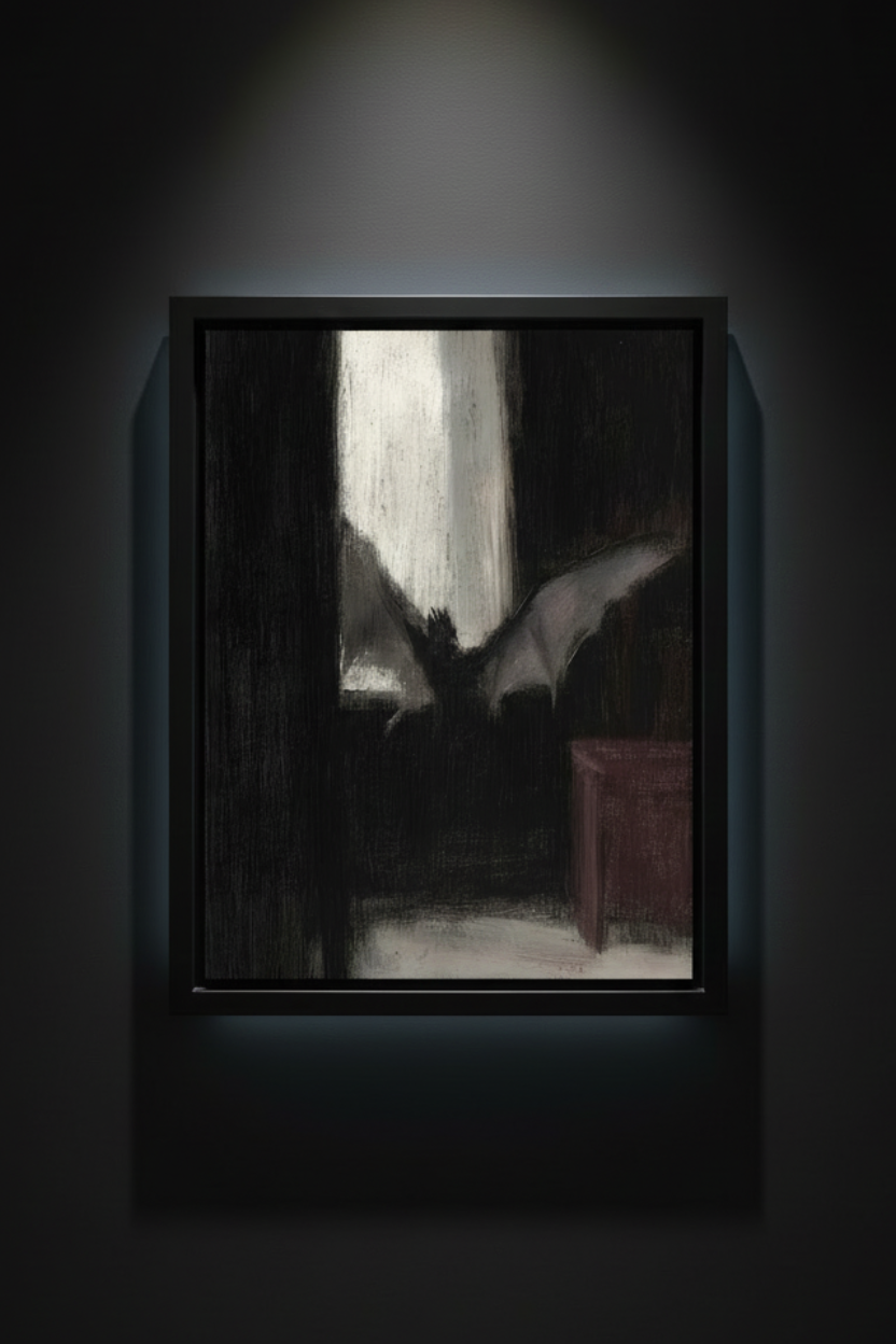Bat at the Window, art print