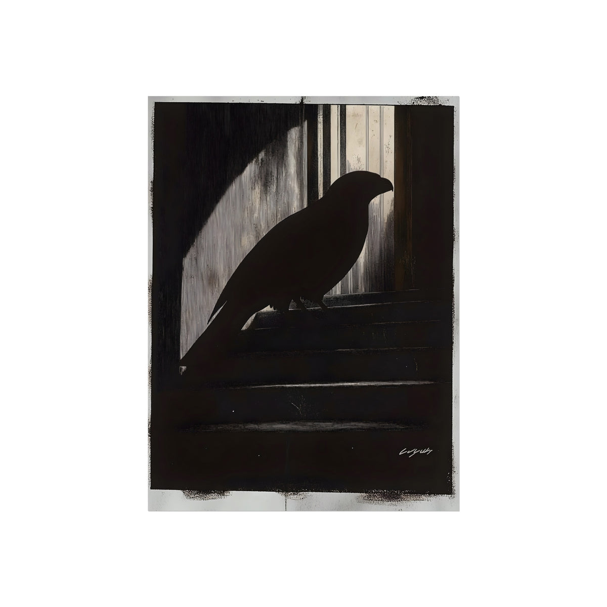 Bird on the Light Steps, art print, view 4