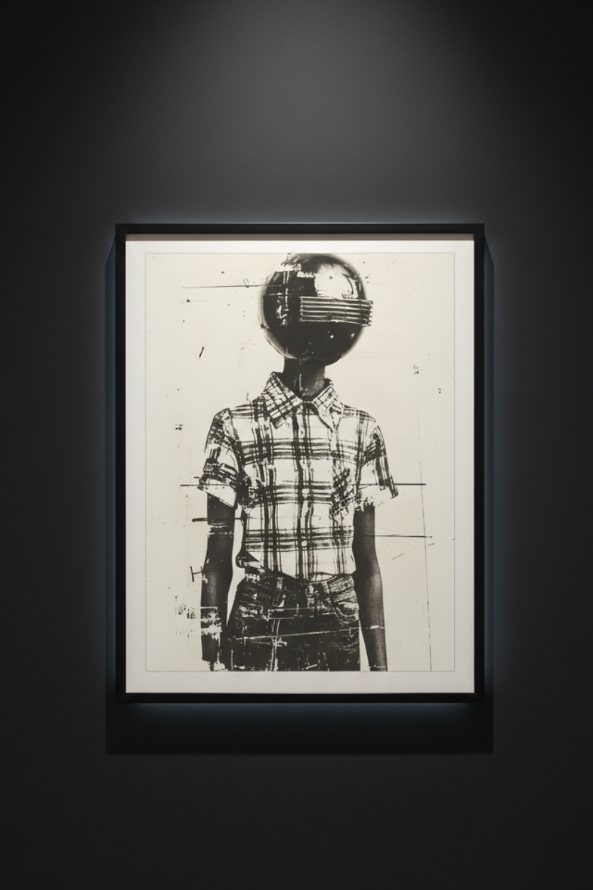 Black Draped Silhouette, art print