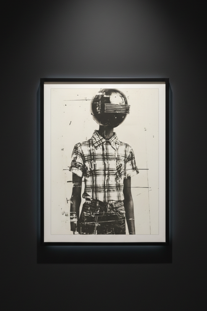 Black Draped Silhouette, art print