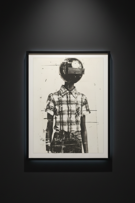 Black Draped Silhouette, art print