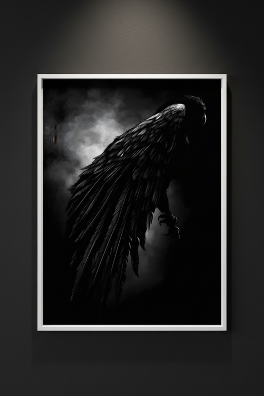 Black Witness gothic crow fine art artwork