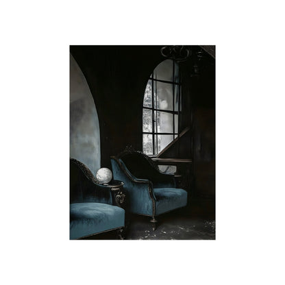 Blue Chairs After Midnight, art print, view 4