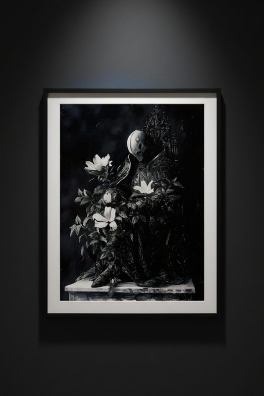 Bouquet for the Departed | Dark Floral Fine Art Paper Print artwork image