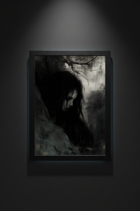 Branches Behind Her, art print