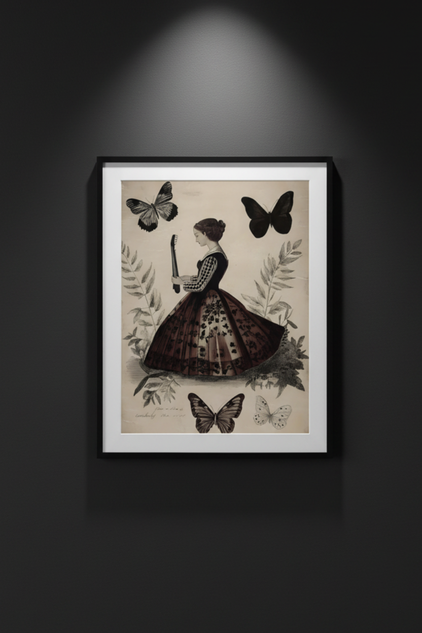 Butterflies & Strings, fine art paper print