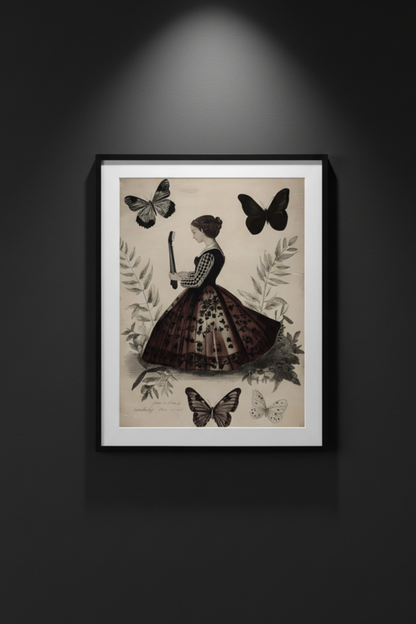 Butterflies & Strings, fine art paper print