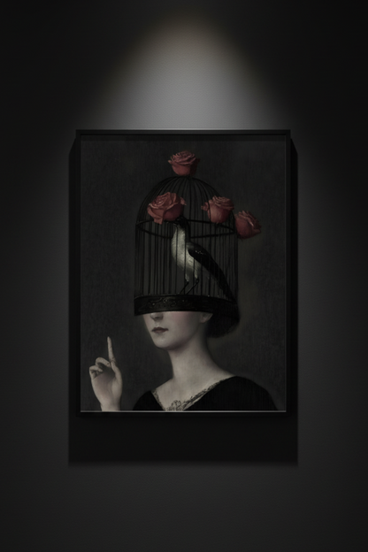 Caged in Bloom, art print