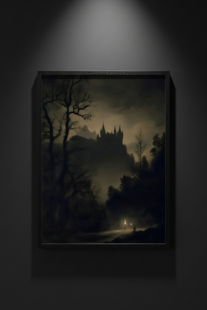Castle Beyond the Fog, art print