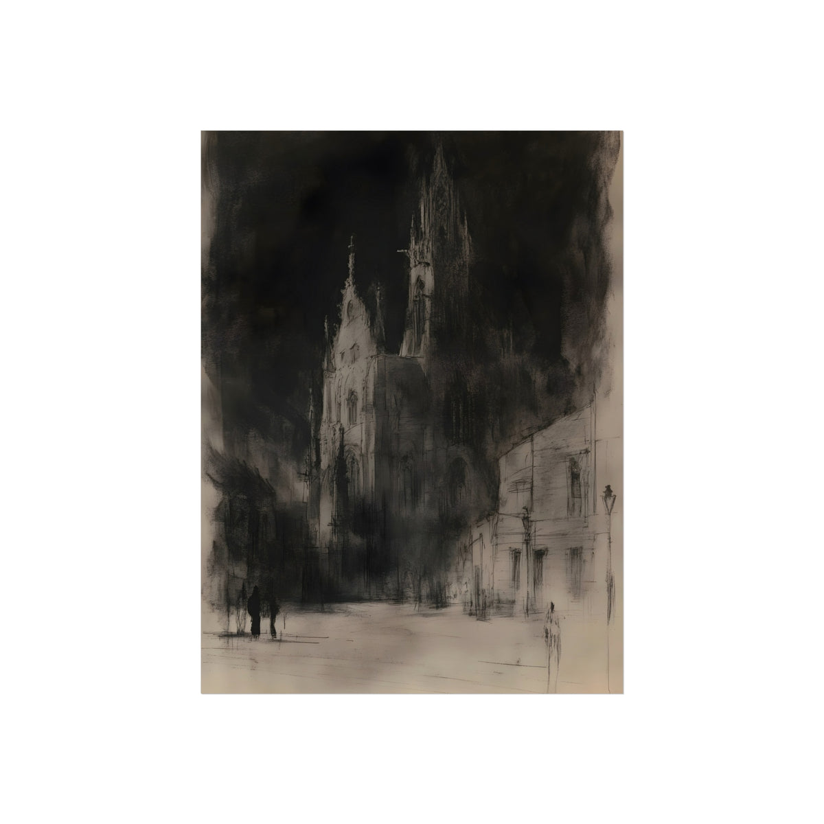 Cathedral of Quiet Ash fine art paper print detail