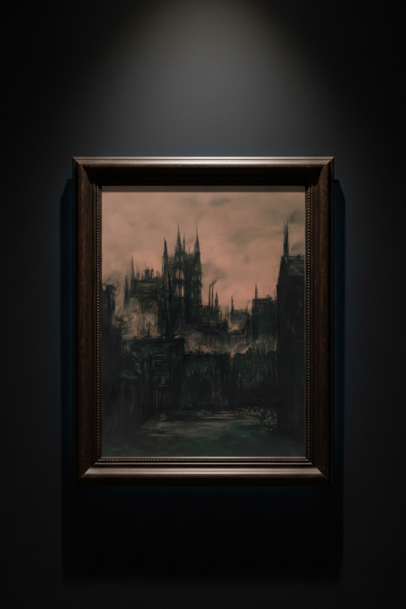 Cathedral Under a Dusty Sky, art print