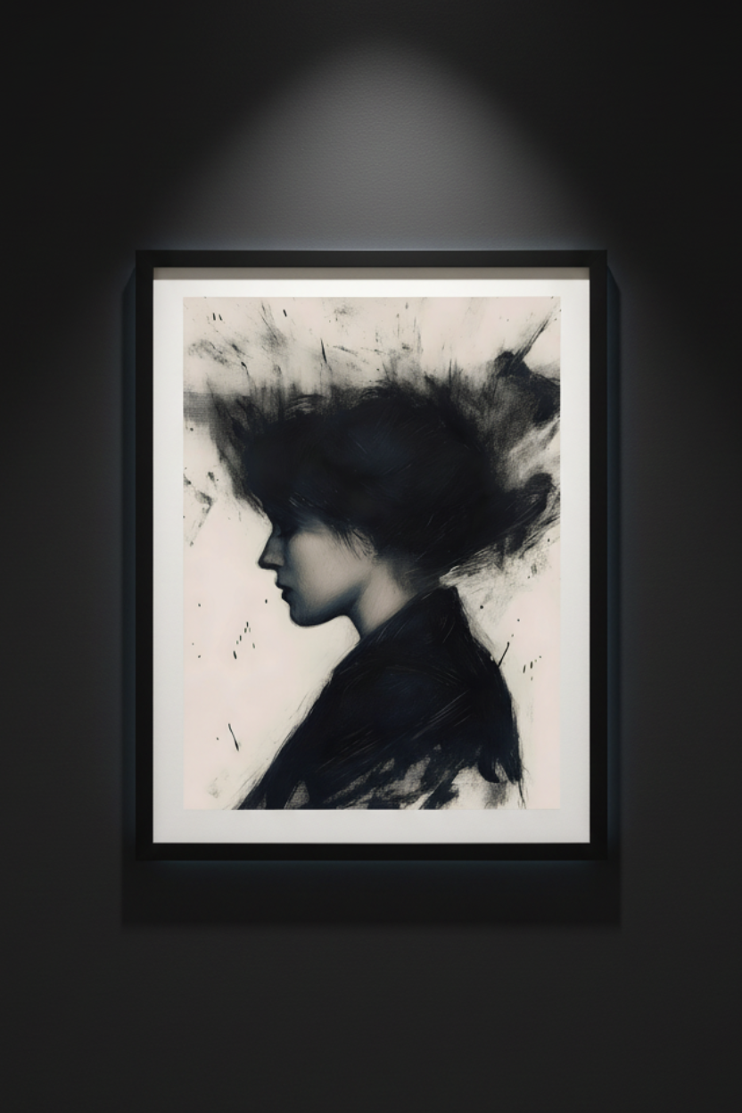 Charcoal Reverie, art print