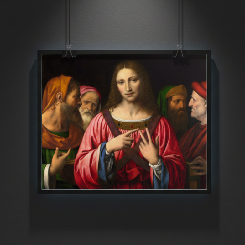 Christ Among the Doctors by Bernardino Luini | Fine Art Poster artwork image