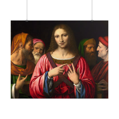Renaissance wall art poster featuring Christ Among the Doctors
