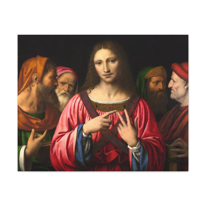 Christ Among the Doctors horizontal canvas print for classic interiors