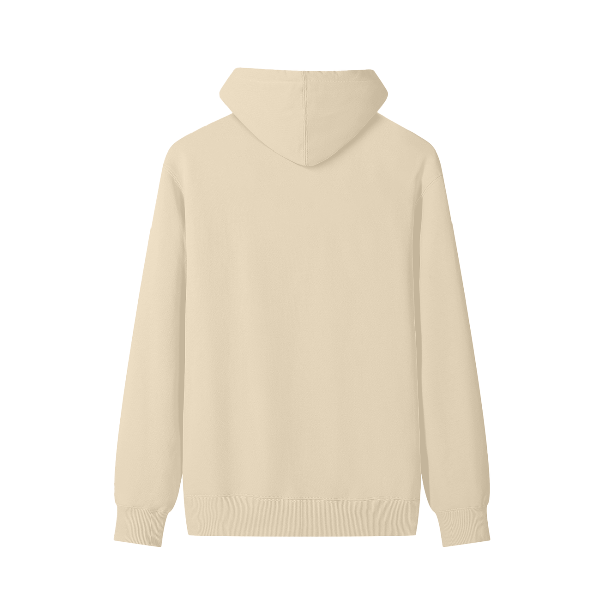 Classic Unisex Cotton Hoodie in apricot, alternate angle