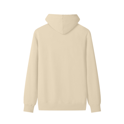 Classic Unisex Cotton Hoodie in apricot, alternate angle