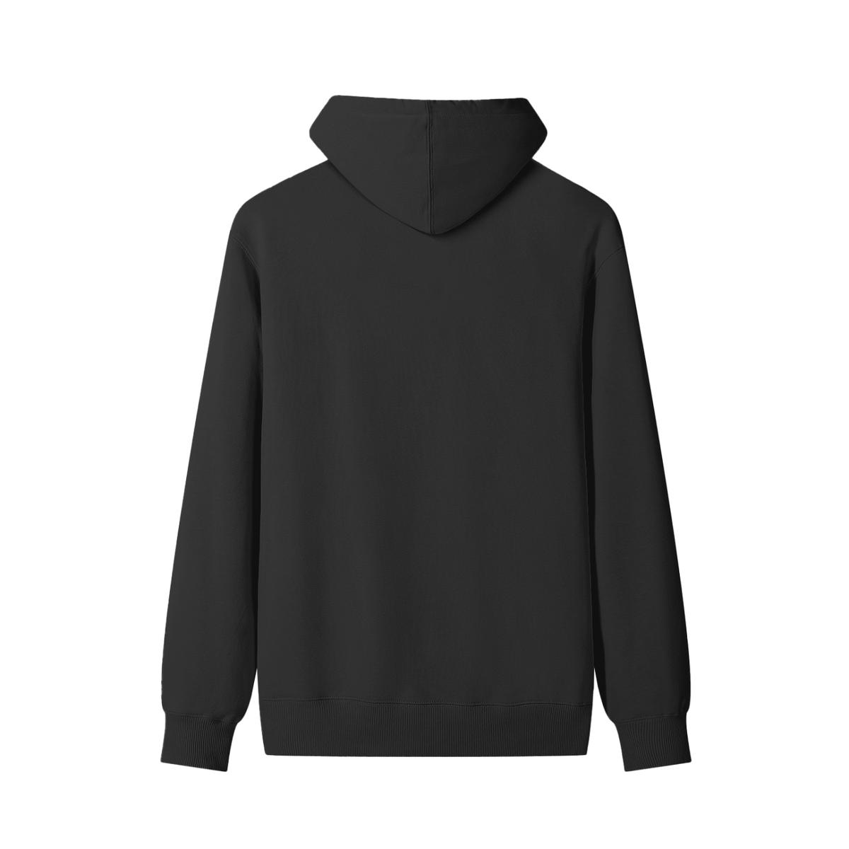 Classic Unisex Cotton Hoodie in classic black, alternate angle