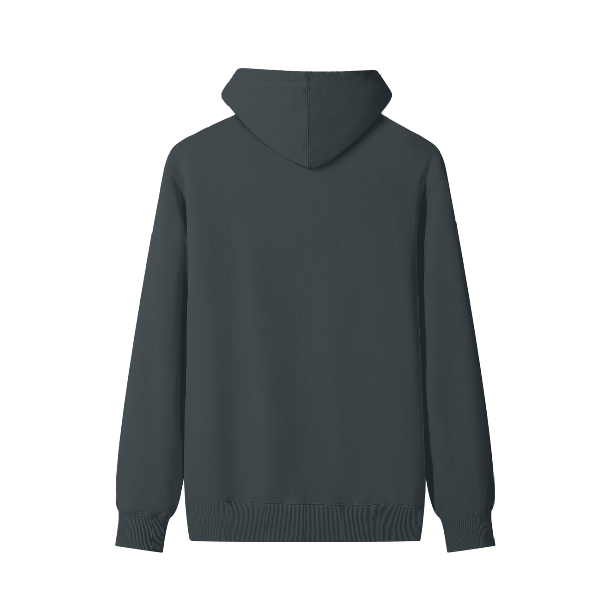 Classic Unisex Cotton Hoodie in dark grey, alternate angle