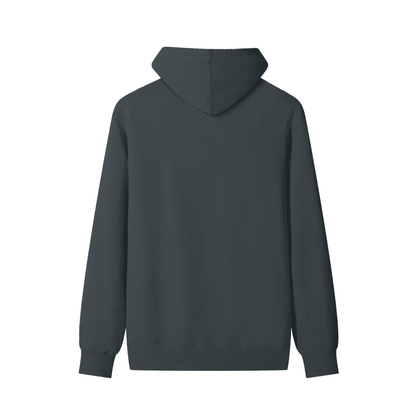 Classic Unisex Cotton Hoodie in dark grey, alternate angle