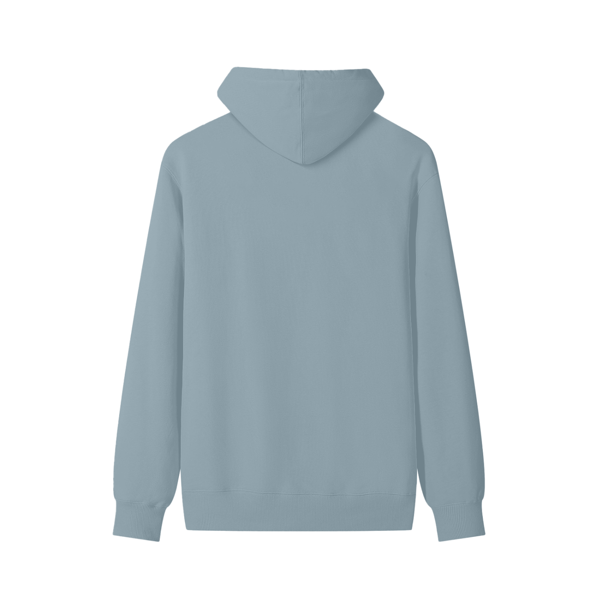 Classic Unisex Cotton Hoodie in haze blue, alternate angle