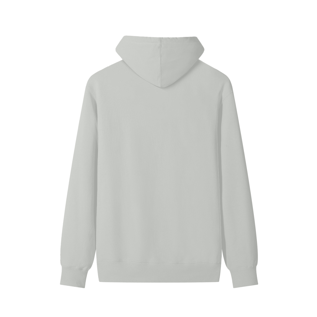 Classic Unisex Cotton Hoodie in hemp ash, alternate angle