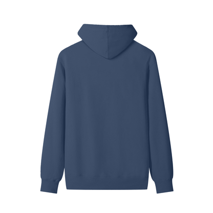 Classic Unisex Cotton Hoodie in ink blue, alternate angle