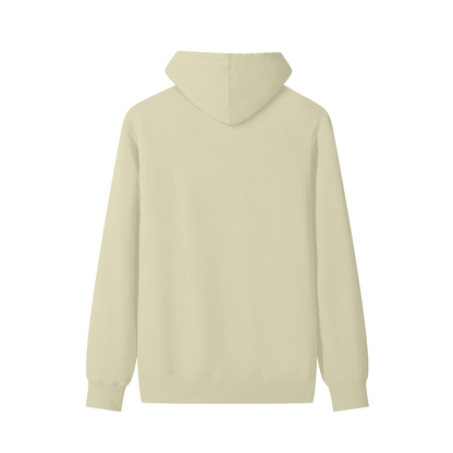 Classic Unisex Cotton Hoodie in khaki, alternate angle