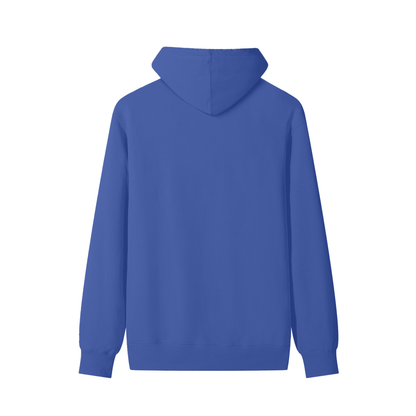 Classic Unisex Cotton Hoodie in klein blue, alternate angle