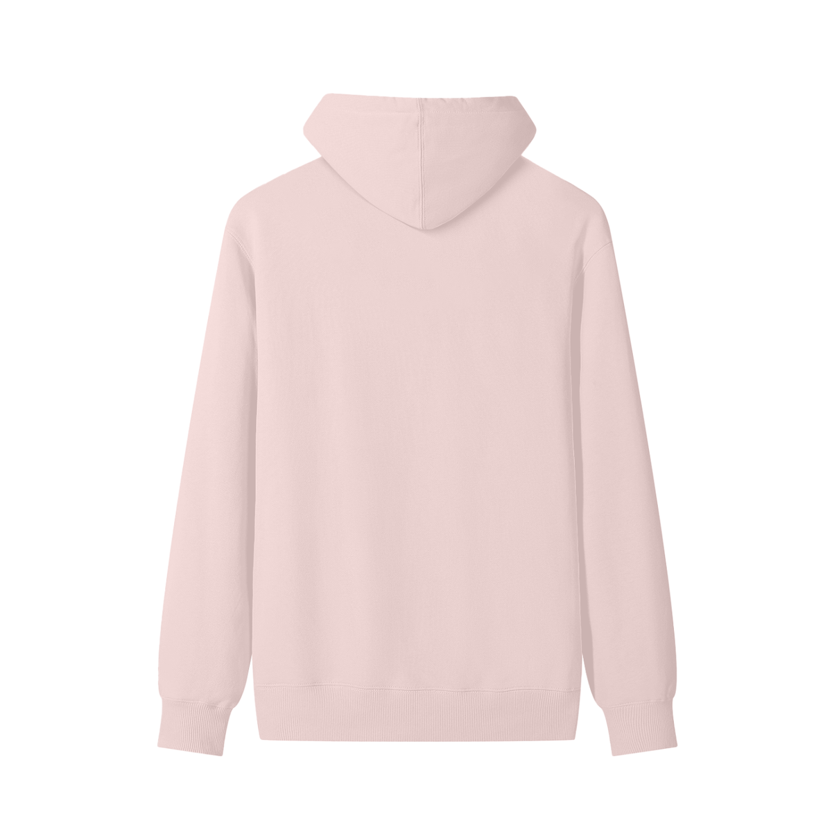 Classic Unisex Cotton Hoodie in light pink, alternate angle