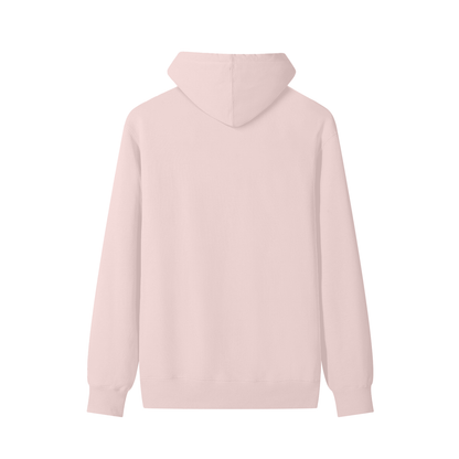 Classic Unisex Cotton Hoodie in light pink, alternate angle