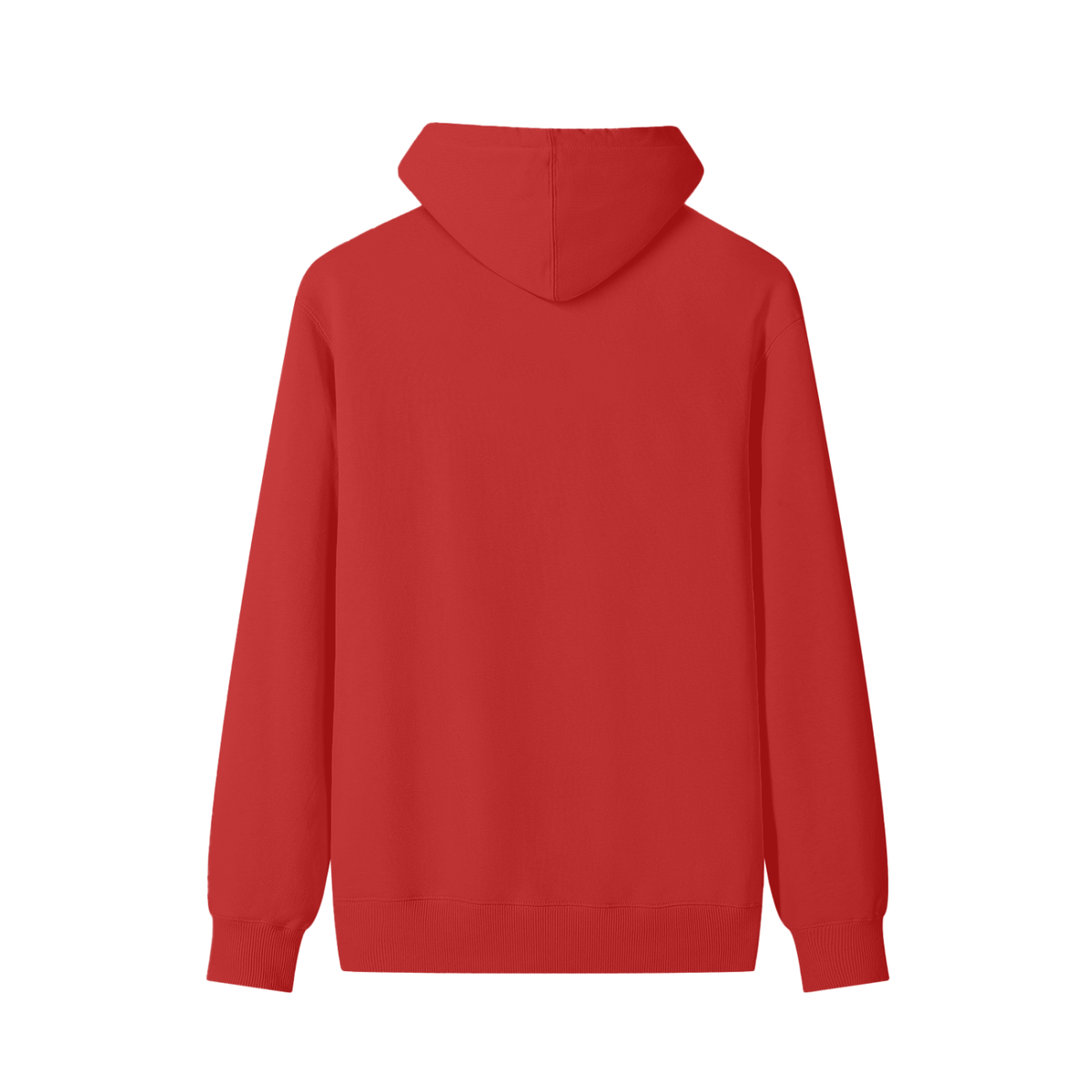 Classic Unisex Cotton Hoodie in red, alternate angle