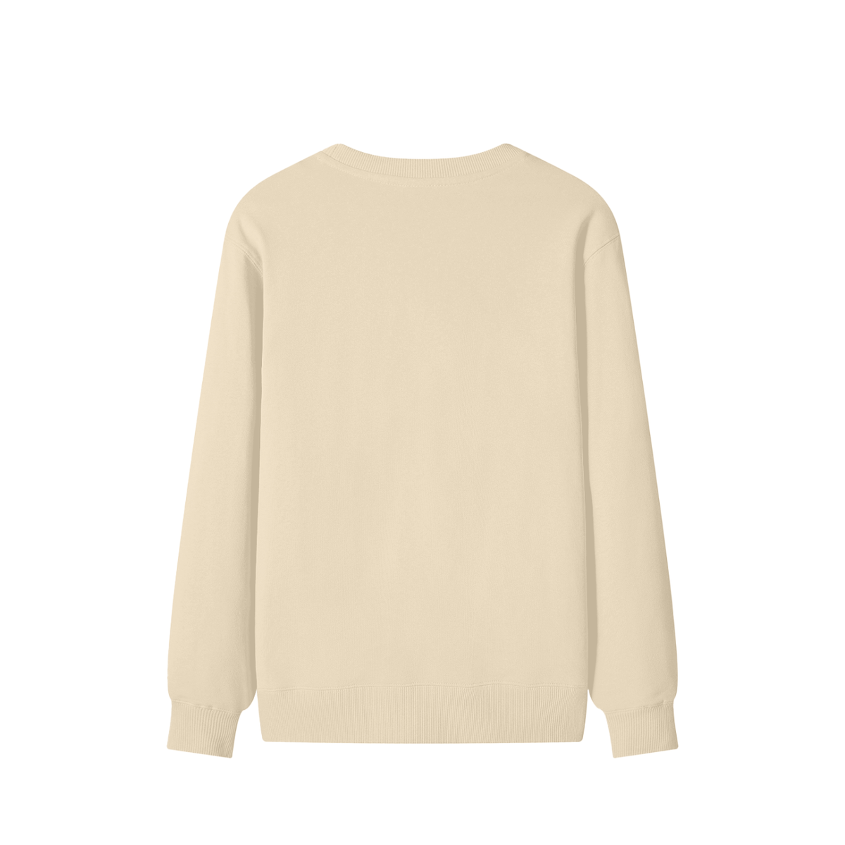 Classic Unisex Cotton Sweatshirt in apricot, alternate angle