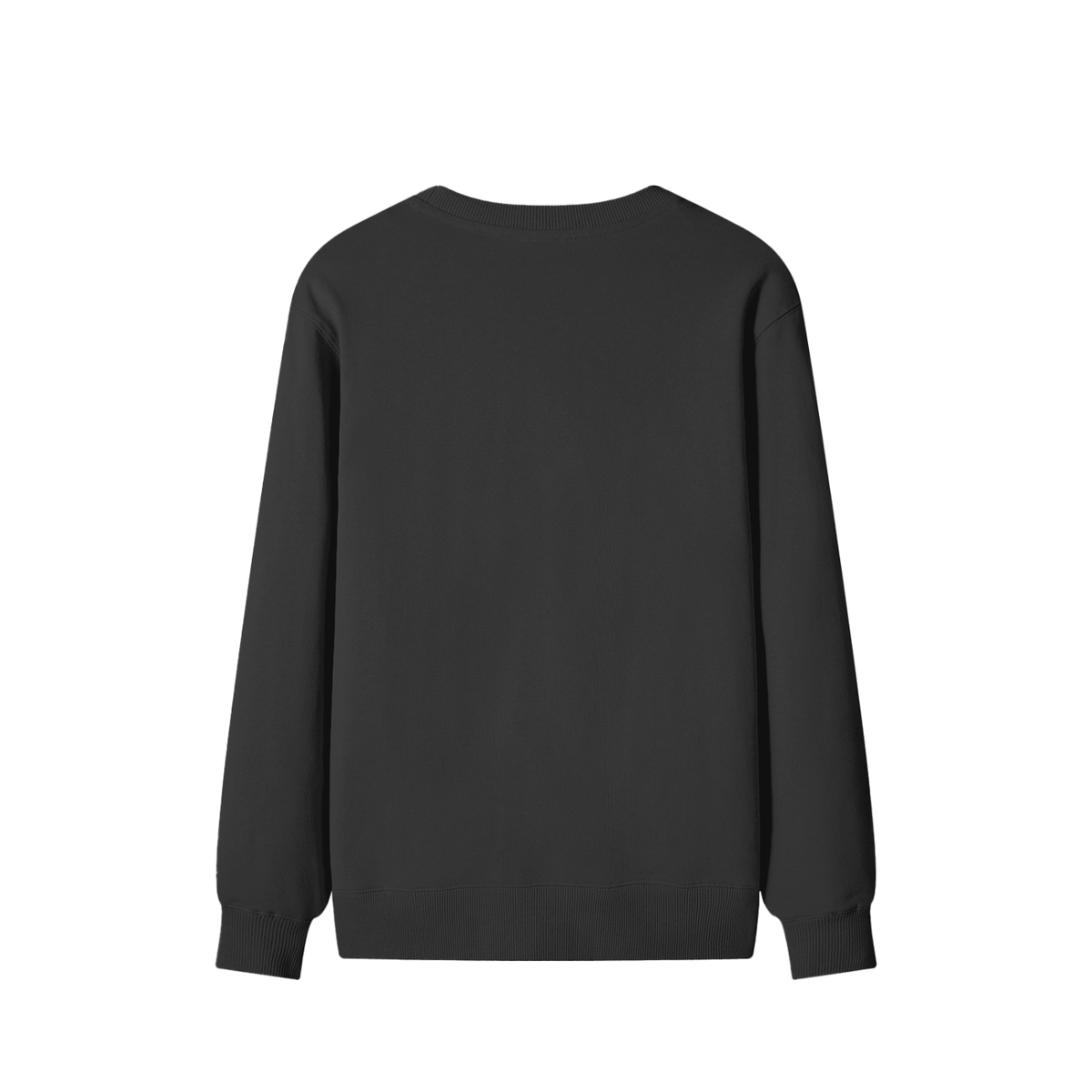 Classic Unisex Cotton Sweatshirt in classic black, alternate angle