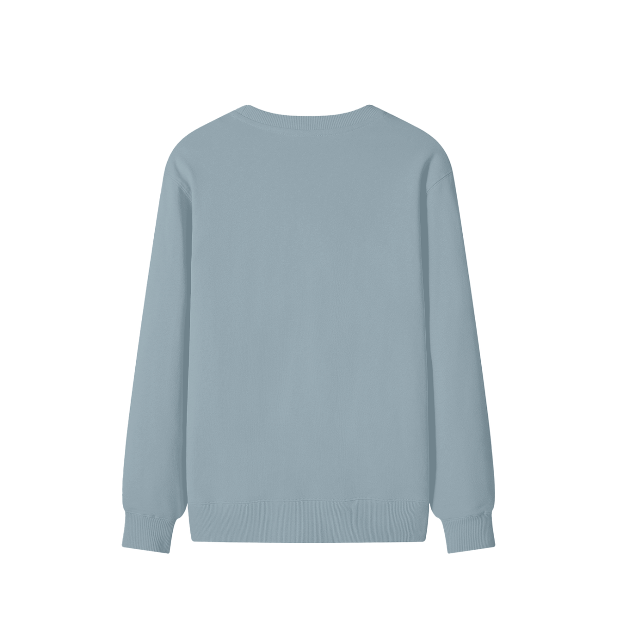 Classic Unisex Cotton Sweatshirt in haze blue, alternate angle