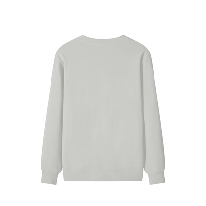 Classic Unisex Cotton Sweatshirt in hemp ash, alternate angle
