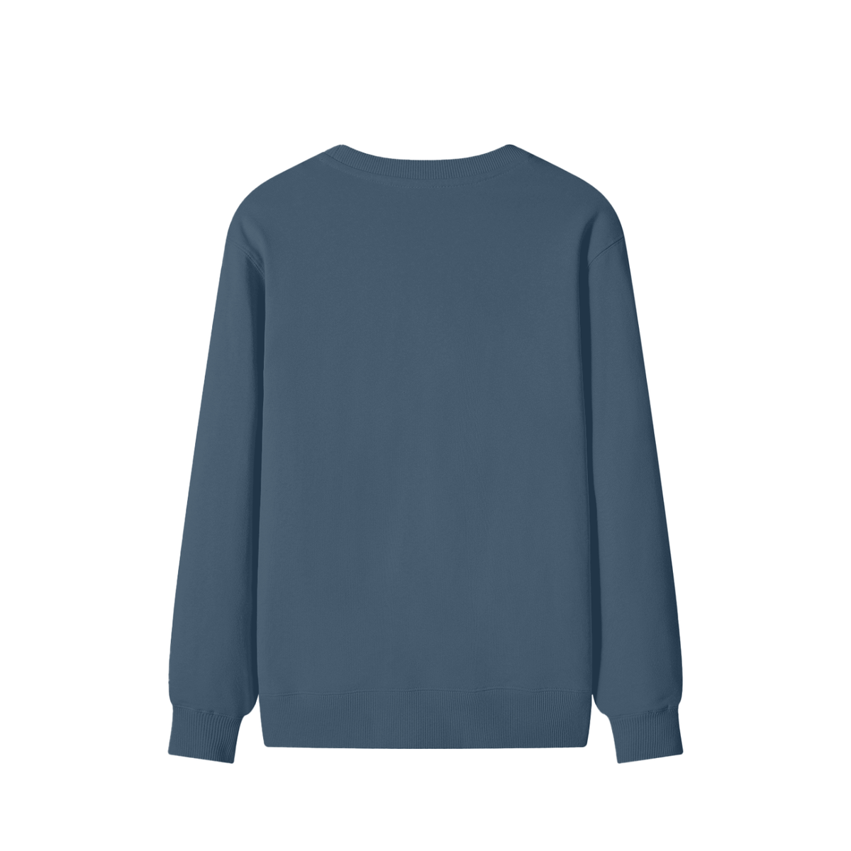 Classic Unisex Cotton Sweatshirt in ink blue, alternate angle