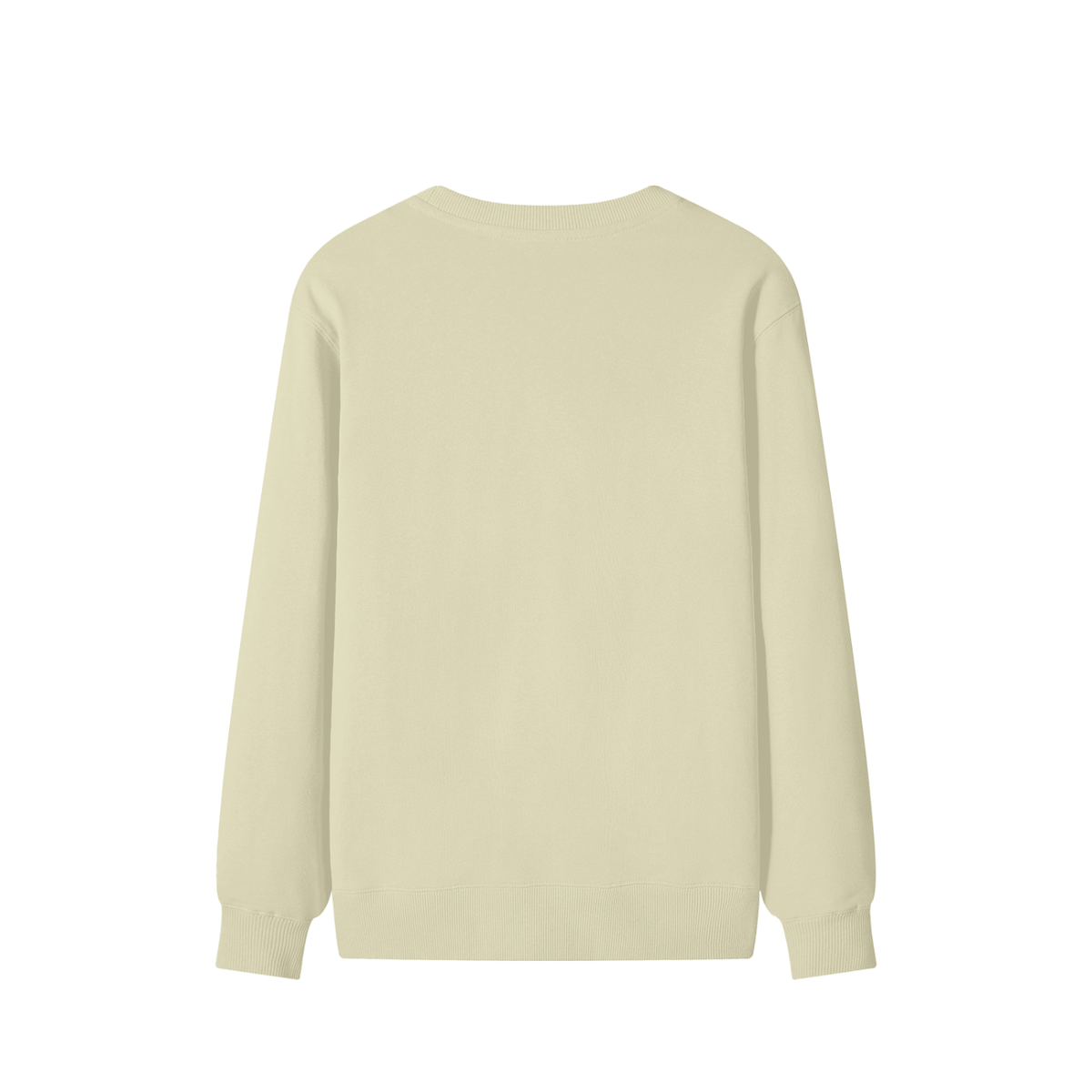 Classic Unisex Cotton Sweatshirt in khaki, alternate angle