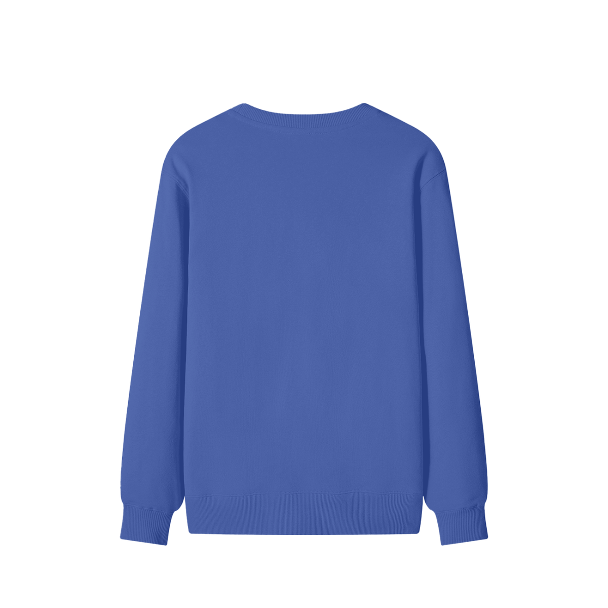 Classic Unisex Cotton Sweatshirt in klein blue, alternate angle