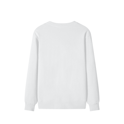 Classic Unisex Cotton Sweatshirt in lucent white, alternate angle