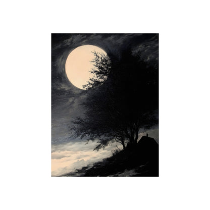 Cottage Under the Moon, art print, view 3