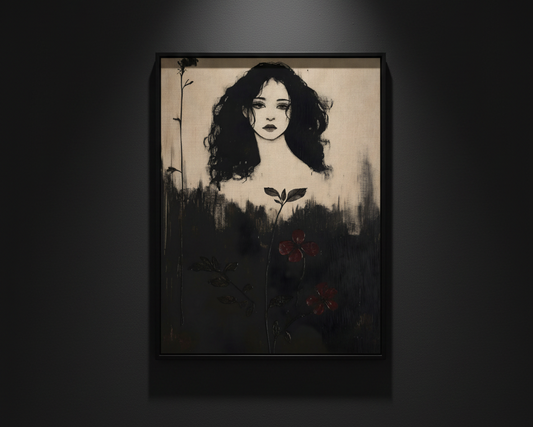 Crimson Flora, art print