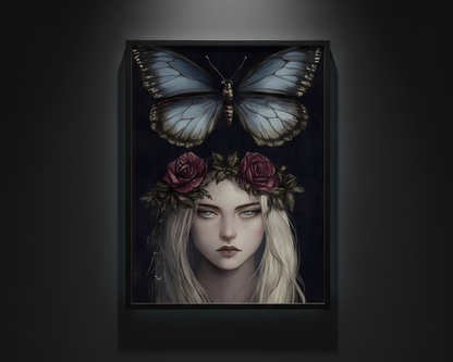 Crowned in Crimson, art print