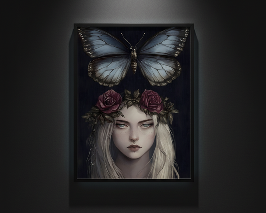 Crowned in Crimson, art print