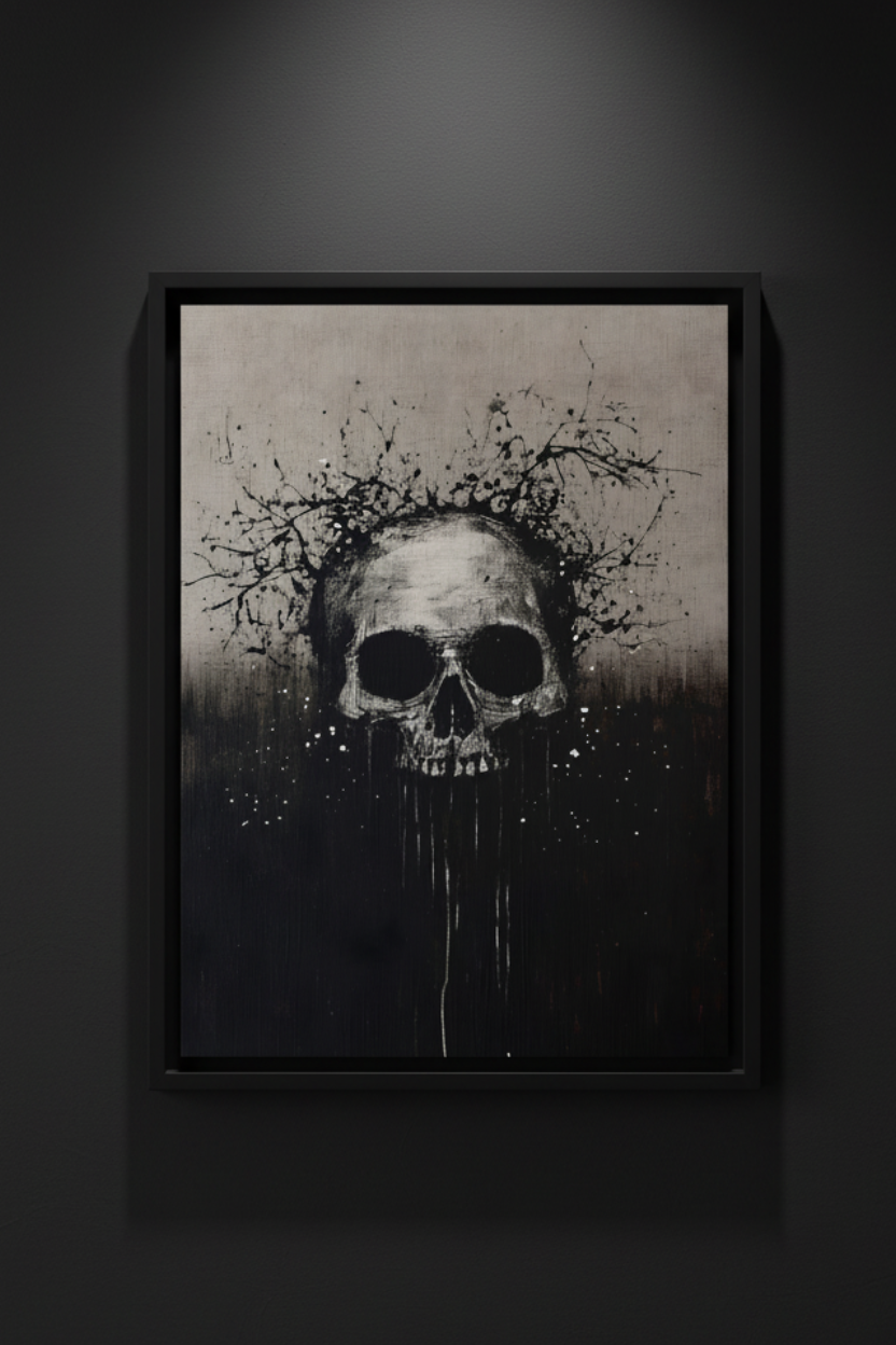 Crowned in Splatter, art print