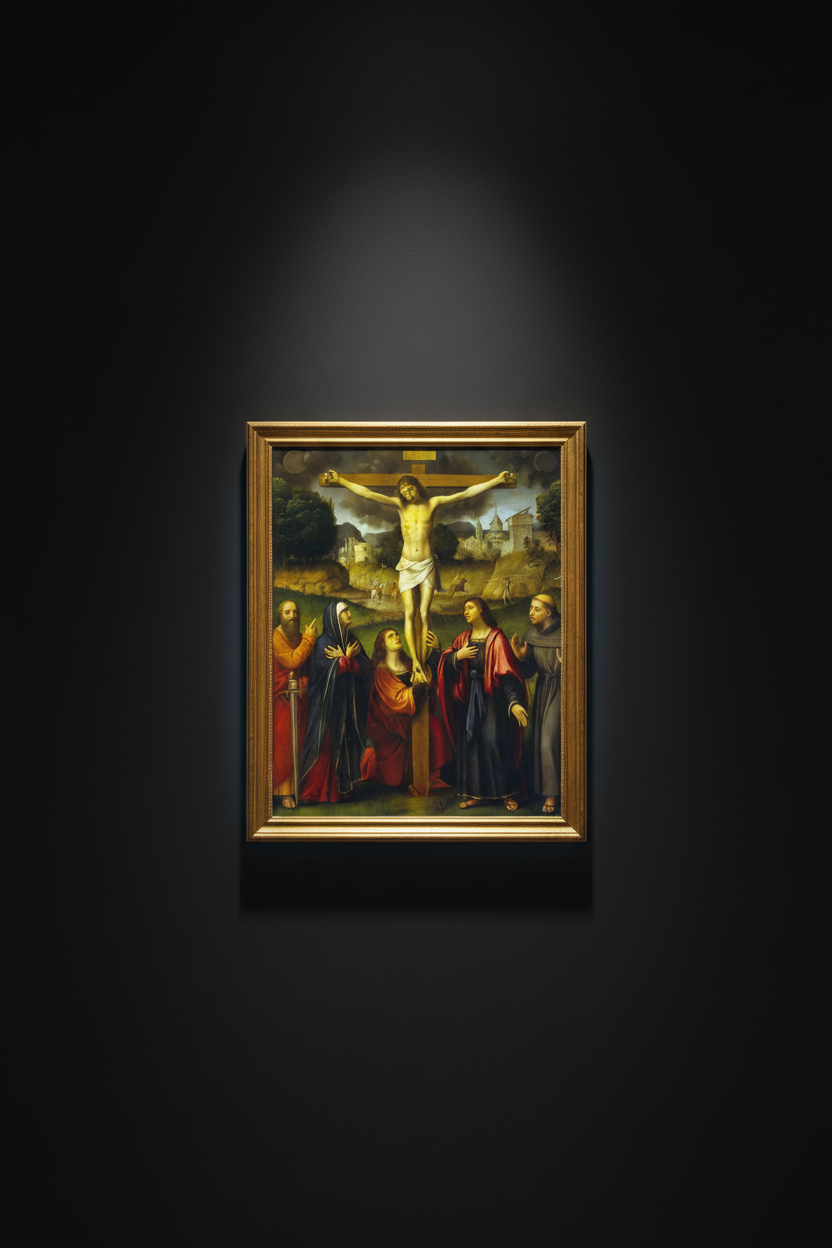 Crucifixion with Intercessors by Bernardino Luini — fine art reproduction product image