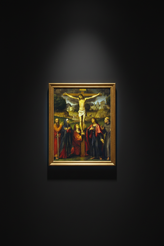Crucifixion with Intercessors by Bernardino Luini — fine art reproduction product image