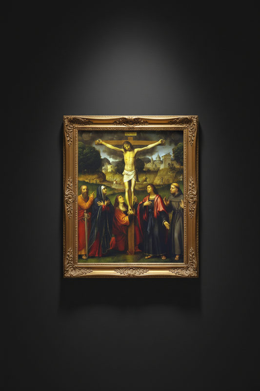 Crucifixion with Intercessors by Bernardino Luini — fine art reproduction product image