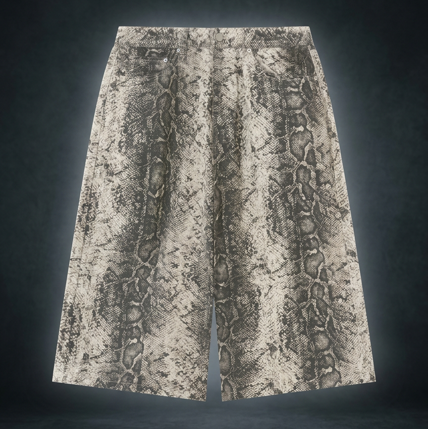 Men's Snake Print Shorts