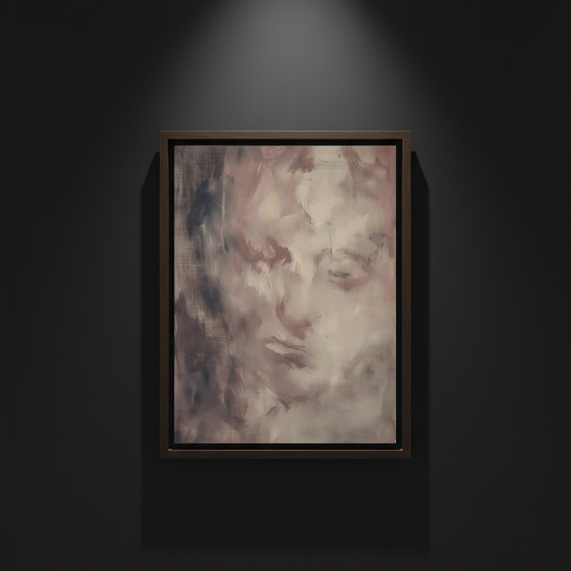 Face in Faded Rose, art print